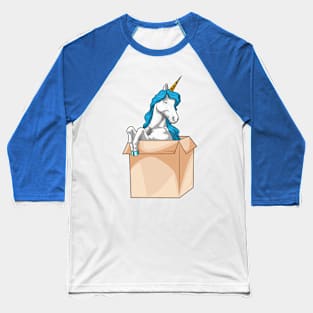 Unicorn Box Baseball T-Shirt